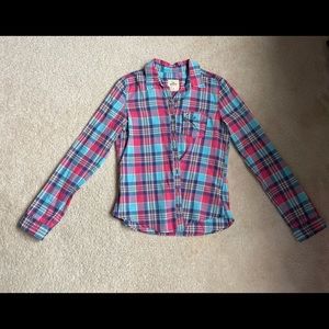 Hollister Plaid Button-Up, size M